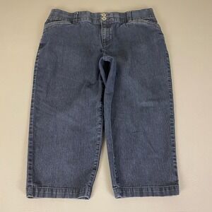 CJ Banks‎ Denim Capri Jeans Pants Plus Size 16W Blue Cotton Blend Casual